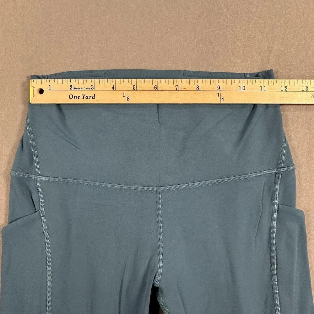 Lululemon Leggings Womens 6 Blue High Rise Ankle Pockets Yoga Athletic Gym